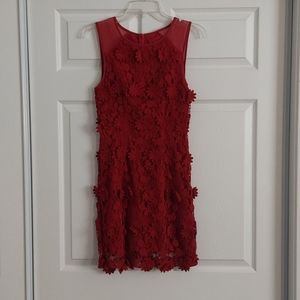 Donated - Urban Outfitters Red Lace Thistle Pearl Dress
